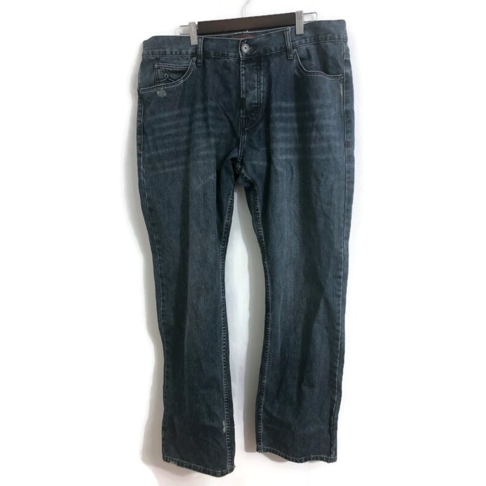 LRG Lifted Research Mens Washed Indigo Blue Jeans 40 x 33
